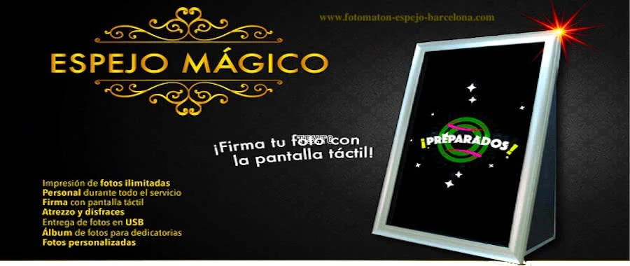 Espejo Mágico en Barcelona para bodas y eventos